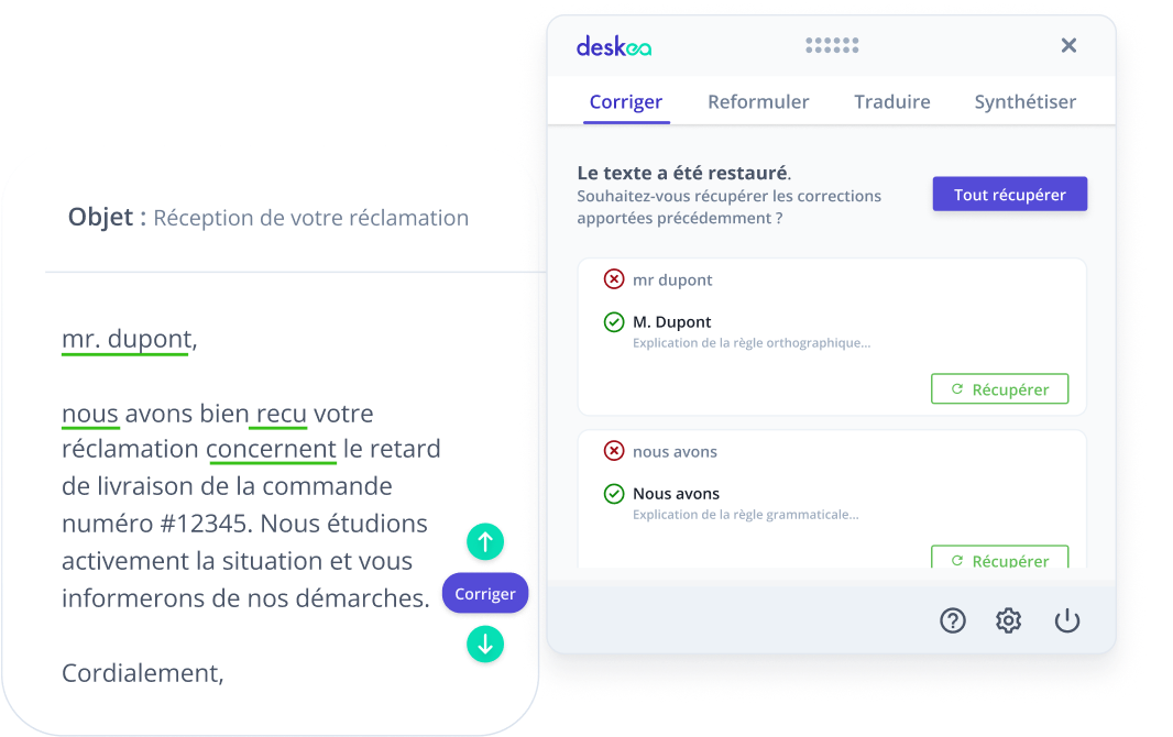 Assistant de correction automatique