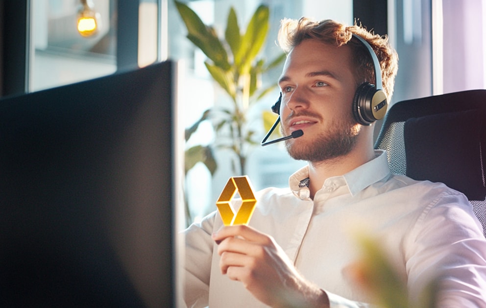 Conseiller client portant la marque Renault